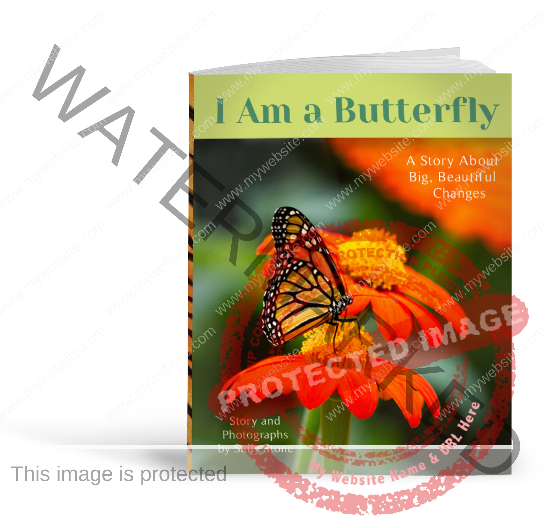 Book Cover mock-up - I Am a Butterfly picture book